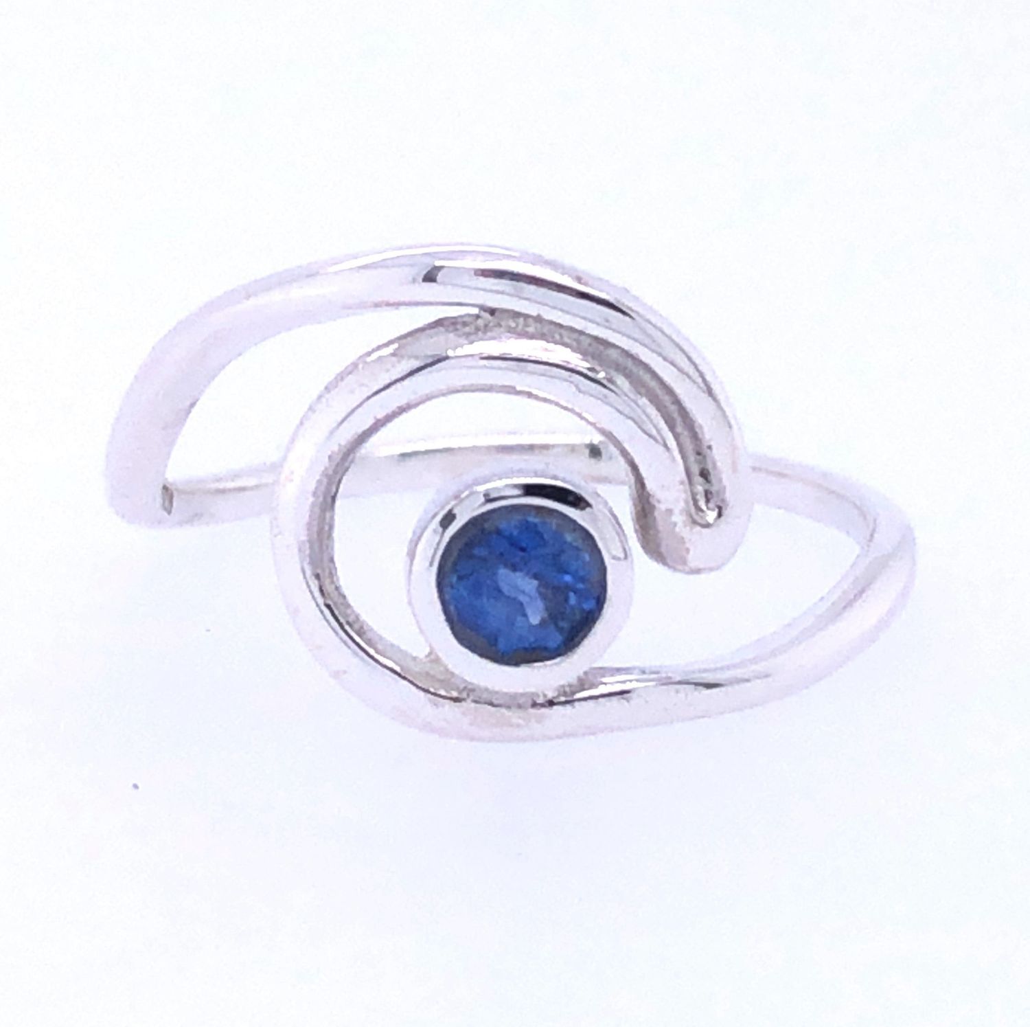 Kyanite Ocean Wave Ring6, Ring Size: Size 5