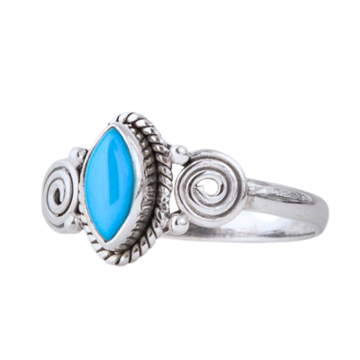 Turquoise Cosmic Swirls Ring