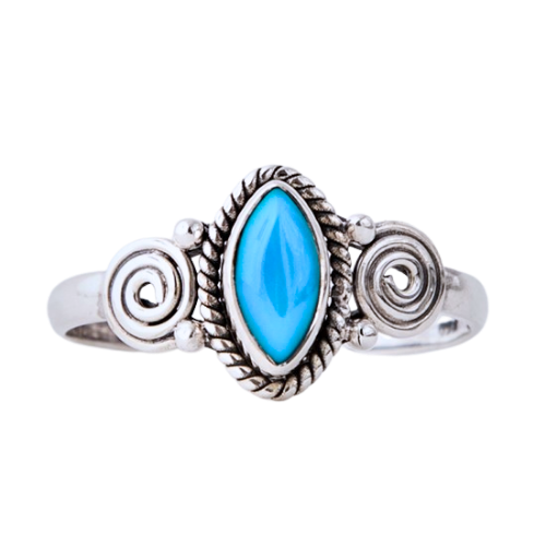 Turquoise Cosmic Swirls Ring