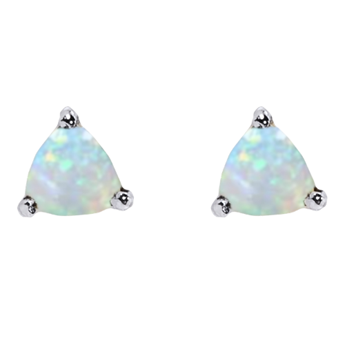 Opal Sparkle Triplex Stud Earrings