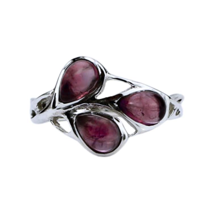 Garnet Buds Ring