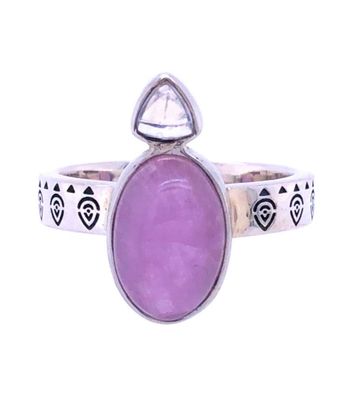 Kunzite Moonstone Divine Love Ring