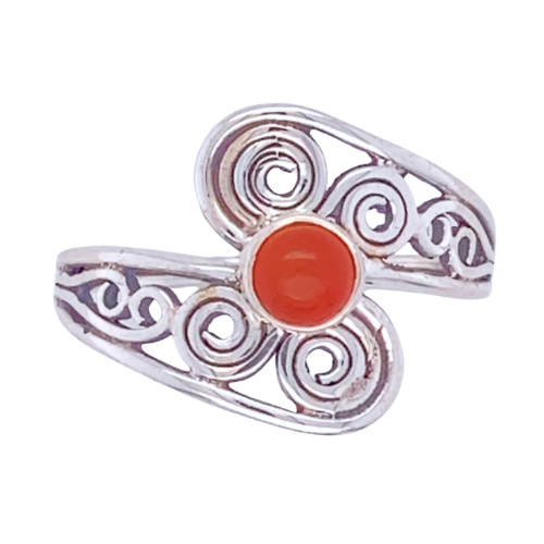 Carnelian Swirls Ring
