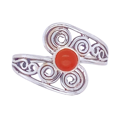 Carnelian Swirls Ring