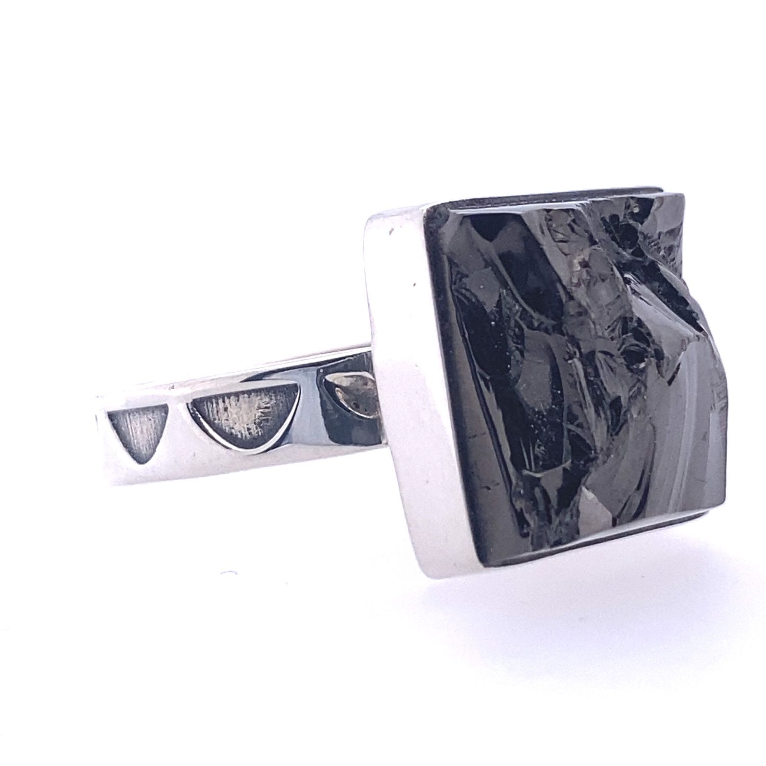 Shungite Safe Unisex Ring, Ring Size: Size 5