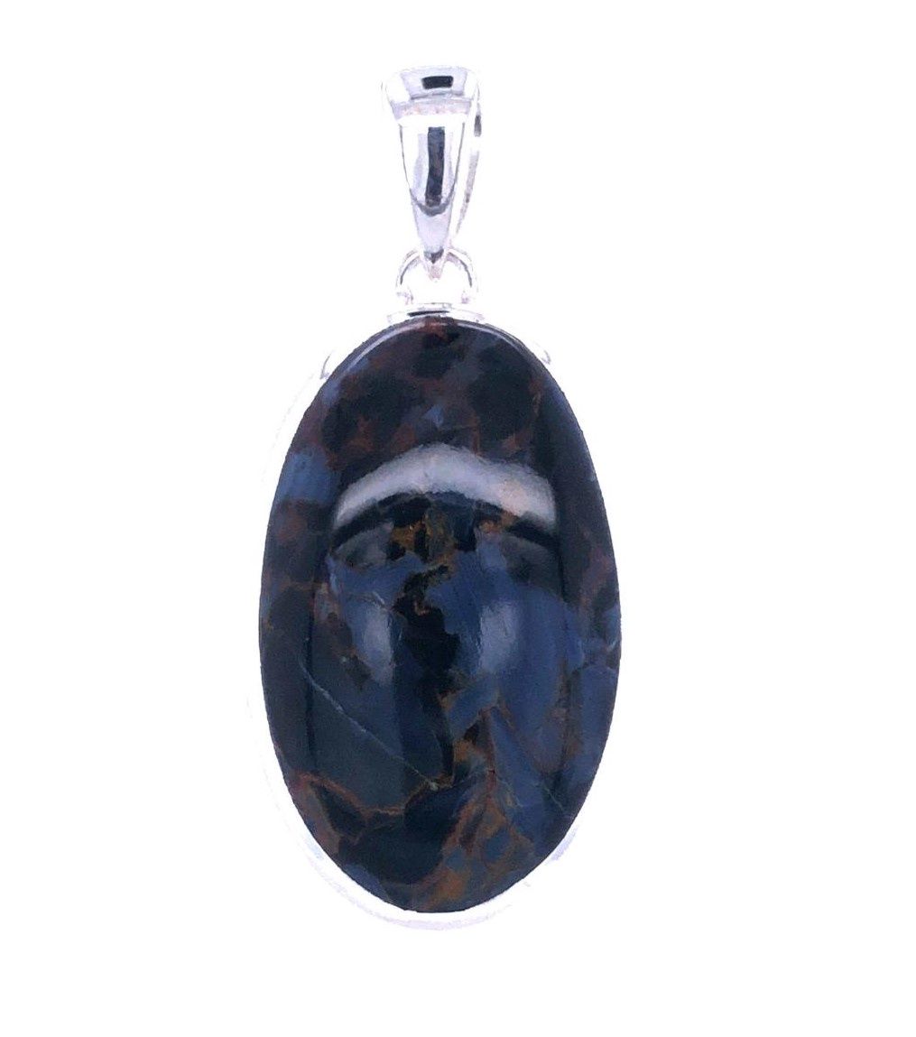 Pietersite Tempest Pendant, Shape: Oval