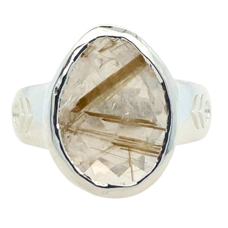 Golden Rutile Mata Hari Ring