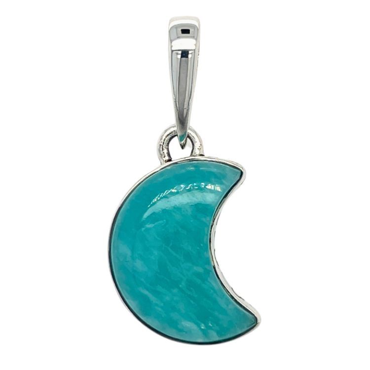 Crescent Moon Glow Pendant, Stone: Amazonite