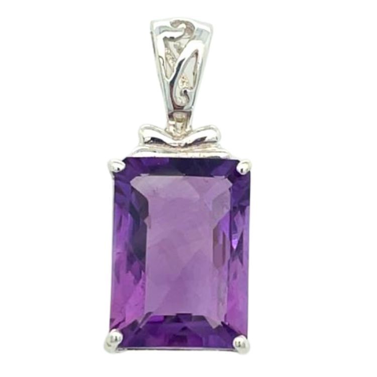 Gem Art Pendant, Stone: Amethyst