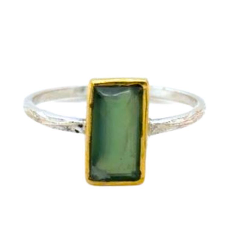 Vesuvianite Roman Ring, Ring Size: Size 6