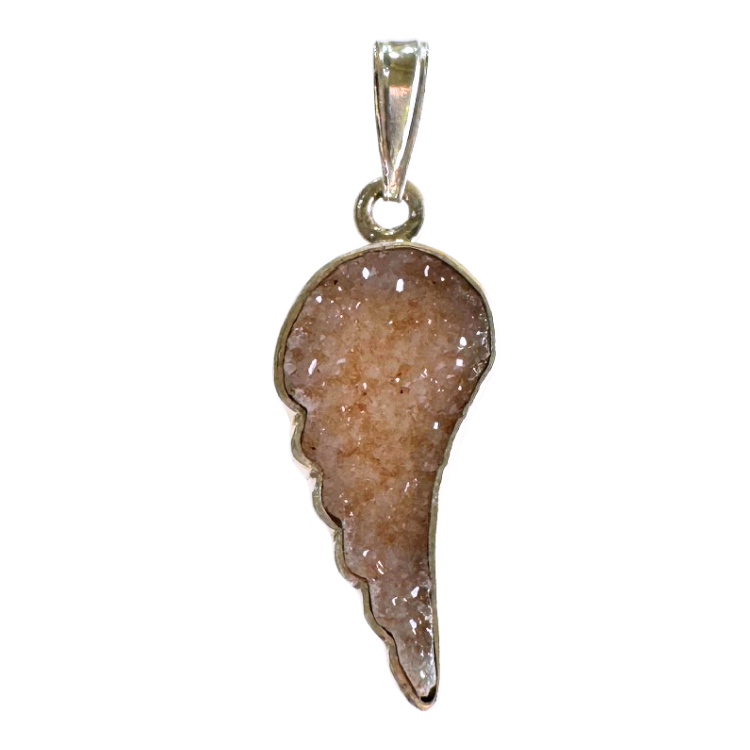 Druzy Angel Wing Pendant