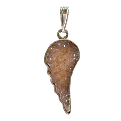 Druzy Angel Wing Pendant