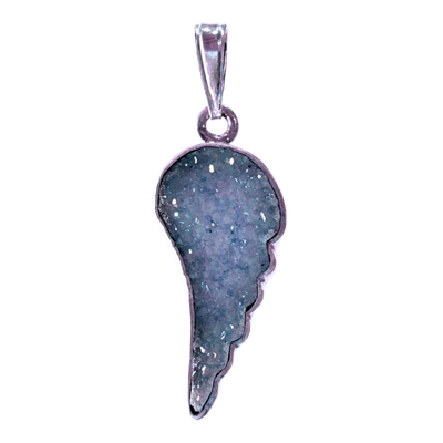 Druzy Angel Wing Pendant