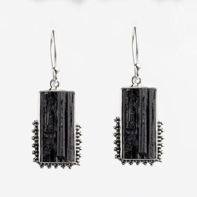 Black Tourmaline Soul Warrior Earrings