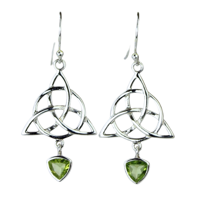 Celtic Trinity Knot Circle of Life Earrings