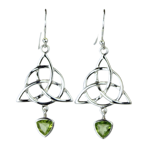 Celtic Trinity Knot Circle of Life Earrings