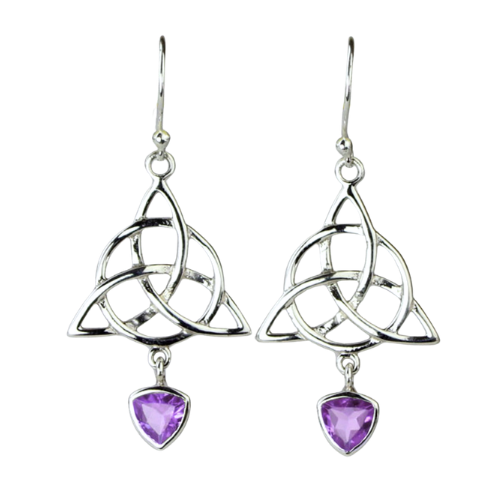 Celtic Trinity Knot Circle of Life Earrings