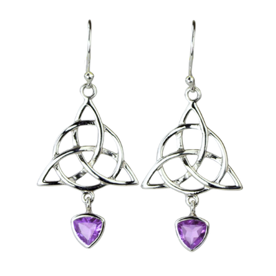 Celtic Trinity Knot Circle of Life Earrings