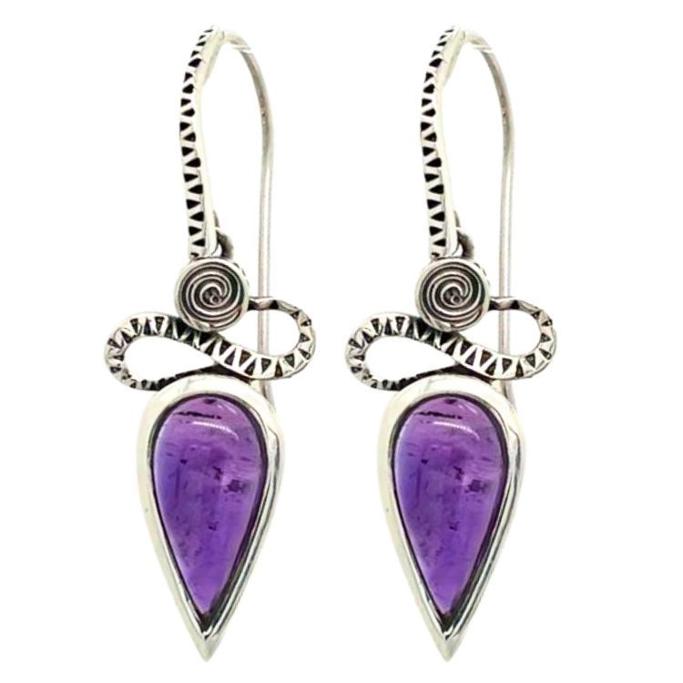 Kundalini Guardian Earrings, Stone: Amethyst
