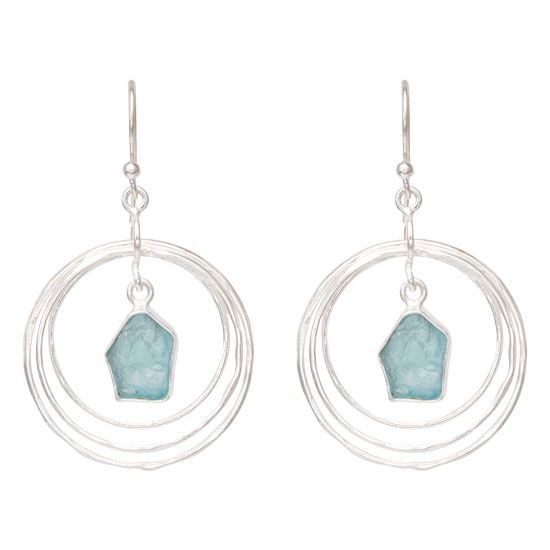 Ripple Effect Earrings, Stone: Apatite