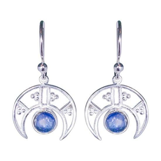 Luna Earrings, Stone: Kyanite