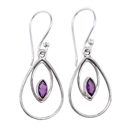 Lucky Day Earrings, Stone: Amethyst
