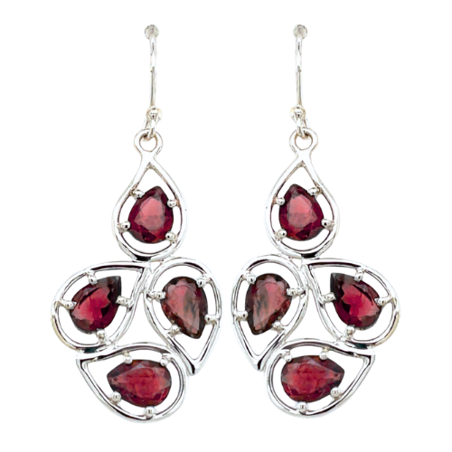 Gratitude Earrings, Stone: Garnet