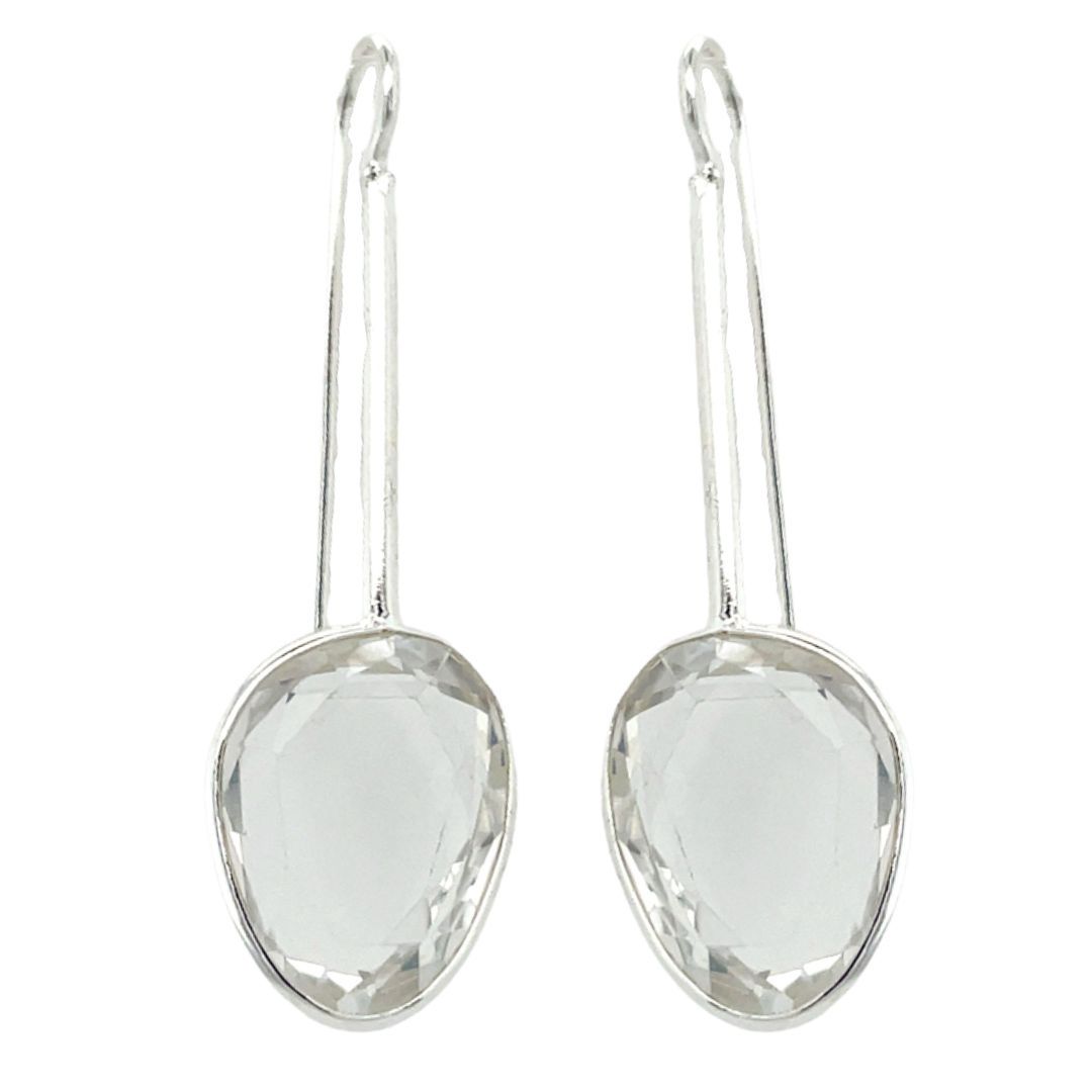 Earthlight Earrings, Stone: Crystal Quartz
