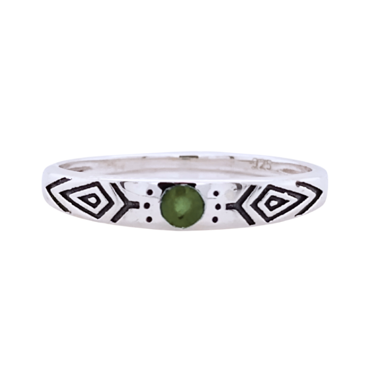 Moldavite Maya Fulfillment Ring