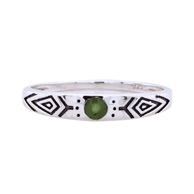 Moldavite Maya Fulfillment Ring