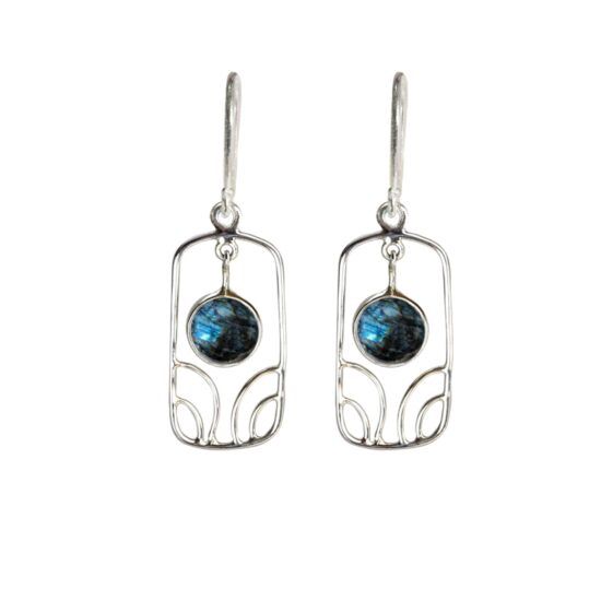 Labradorite Mod Earrings, Stone: Labradorite
