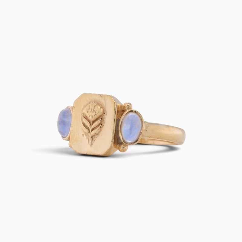Moonstone Leilani Golden Ring