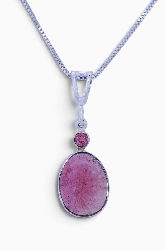 Pink Tourmaline Precious Pendant