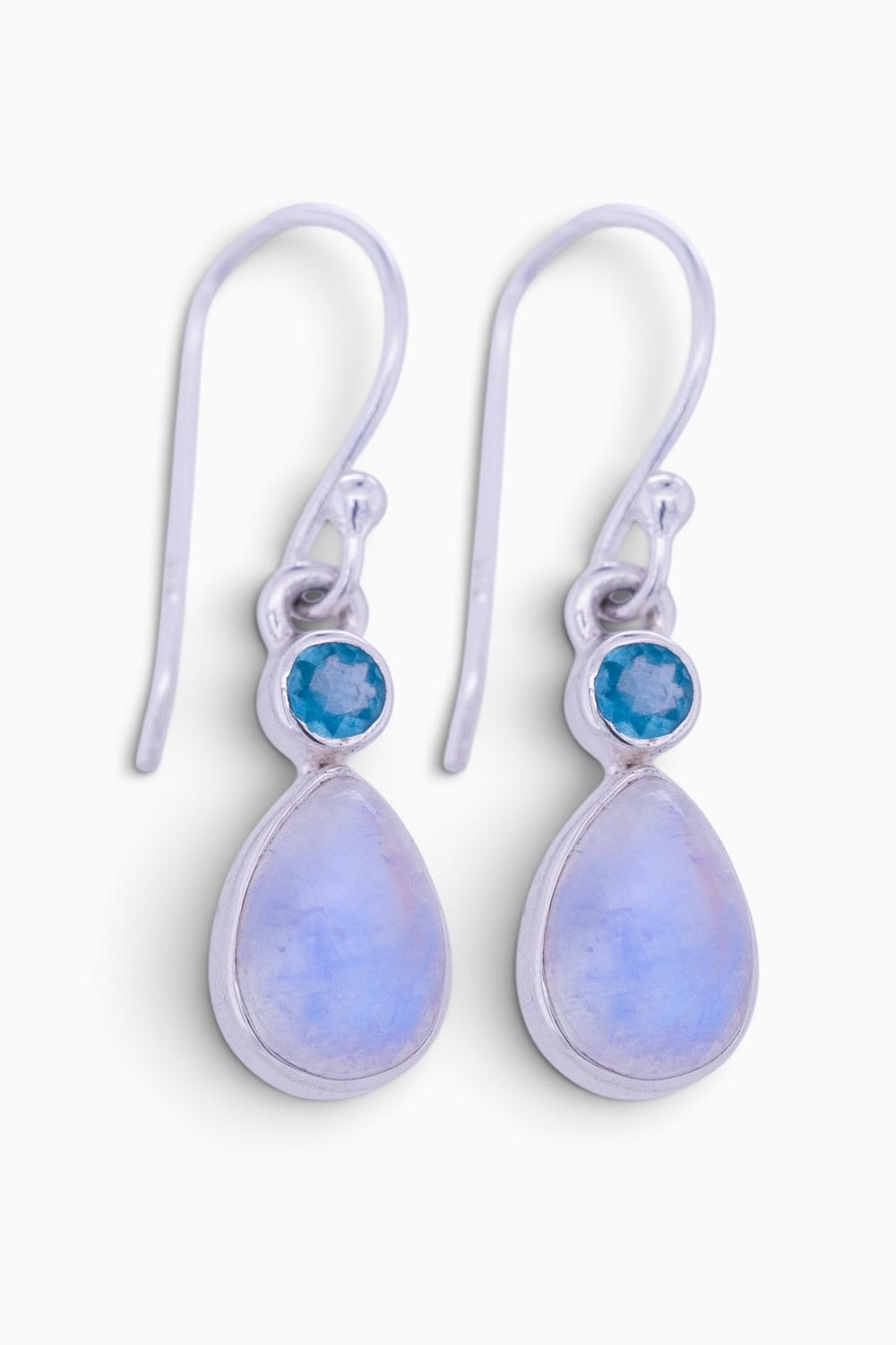 Lyric Earrings, Stone: Apatite Moonstone Raindrop