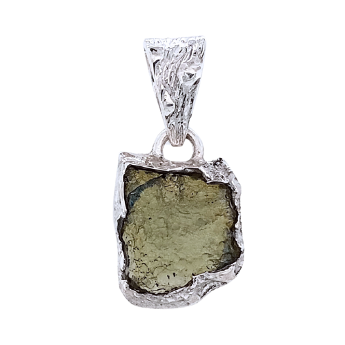Moldavite Celestial Free Form Pendant