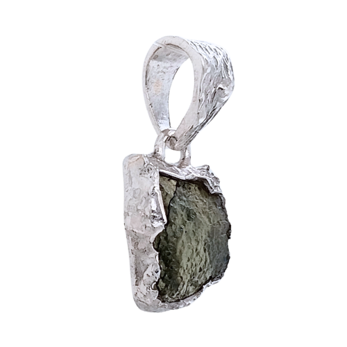 Moldavite Celestial Free Form Pendant