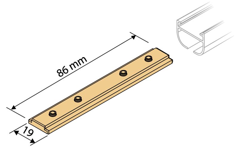 Gardinen Schienenverbinder für 6 mm Aluschiene Köln Bonn