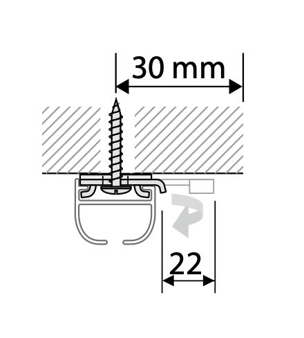Gardinen Deckenspanner Metall für 6 mm Aluschiene köln Bonn