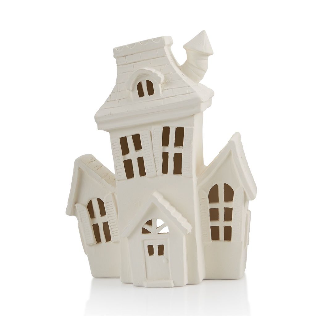 Haunted House w Light-Up Kit (Lamp) - 8Hx6Wx3.5D