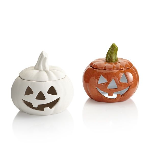 Small Jack-O-Lantern w Lid - 5.5H x 5.5D