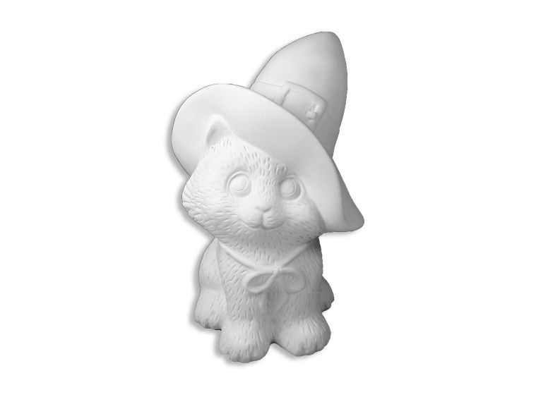 Cat Witch Hat (Witch's Kitty) (Kitten)- 3.5L x 3.25W x 4.75H