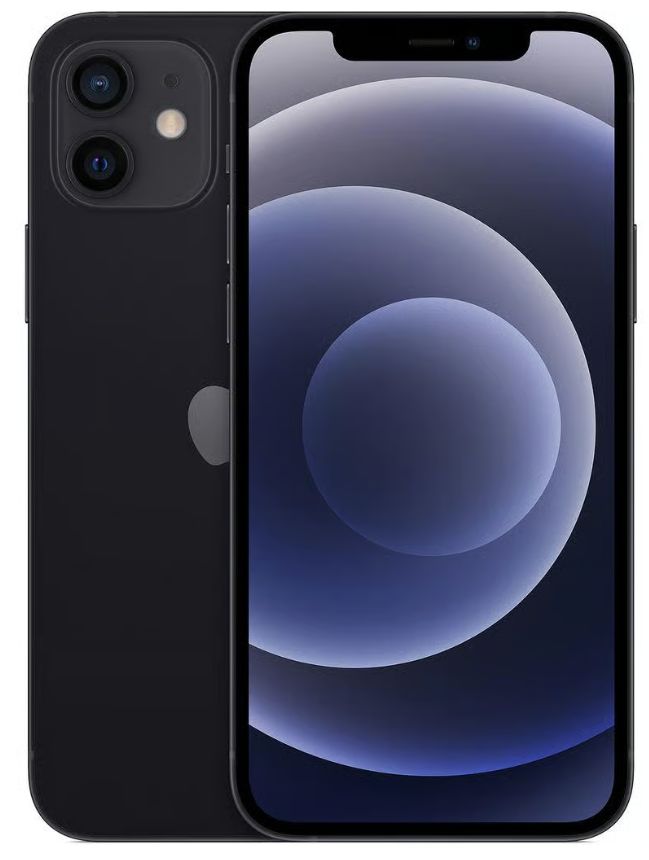 iPhone 12, Unlocked Black, 128 GB, Physical SIM + eSIM United States Pre-Owned