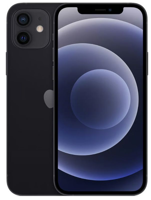 iPhone 12, Unlocked Black, 128 GB, Physical SIM + eSIM United States Pre-Owned