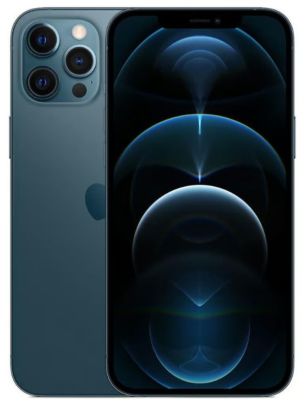 iPhone 12 Pro Max, Unlocked, Pacific Blue • 128 GB • Physical SIM + eSIM United States Pre-Owned