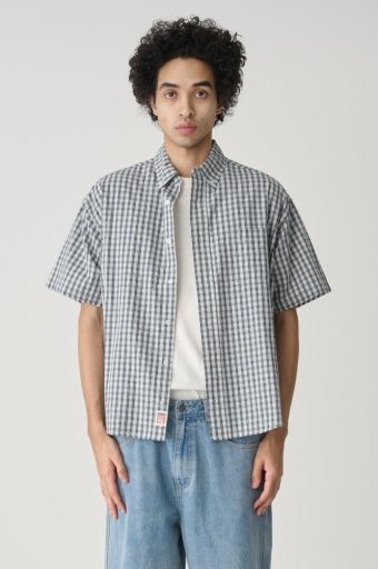 CLASSIC GINGHAM S/S SHIRT, Colour: NAVY CHECK, Season: 2025 WIN 1, Size: S