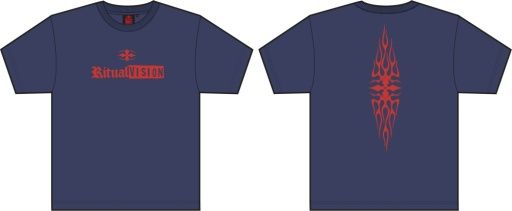 STACKED SS TEE, Colour: NAVY, Size: XS