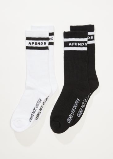 Create Not Destroy - Socks Two Pack - Black / White
