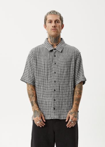 Asta -Seersucker Shirt - Steel Check