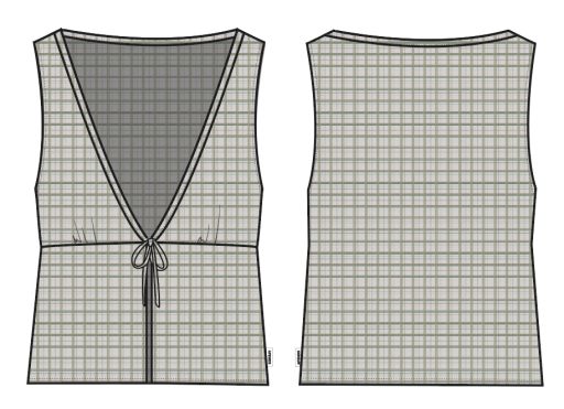 Legacy - Seersucker Sleeveless Top - Boa Check
