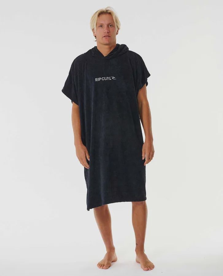Brand Hooded Towel, Colour: Black/Grey
